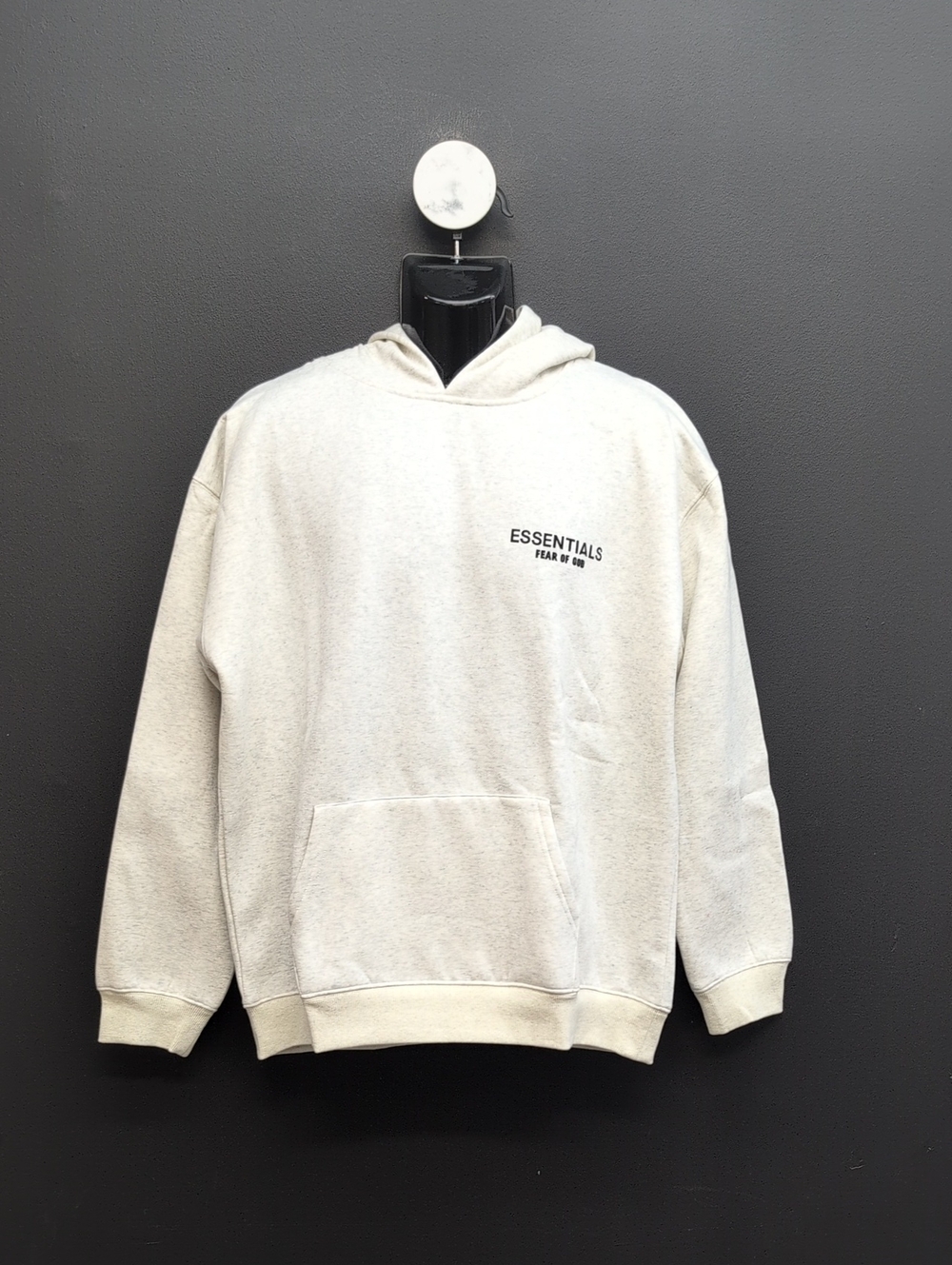 Fear Of God Essentials Men’s Logo Print Hoodie Large Light Oatmeal hue